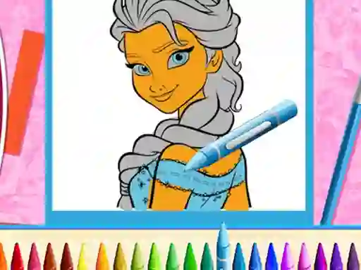 Spel The Princess Sisters Coloring på nätet