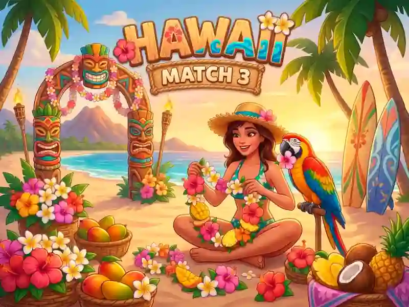 Spel Hawaii Match 3 på nätet