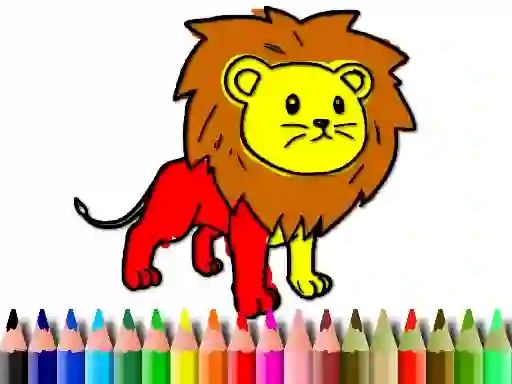 Spel Back To School: Lion Coloring Book på nätet
