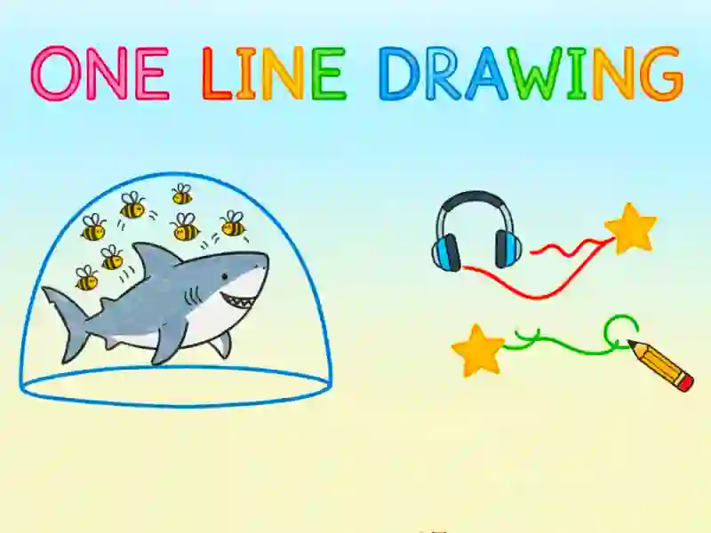 Spel One Line Drawing på nätet