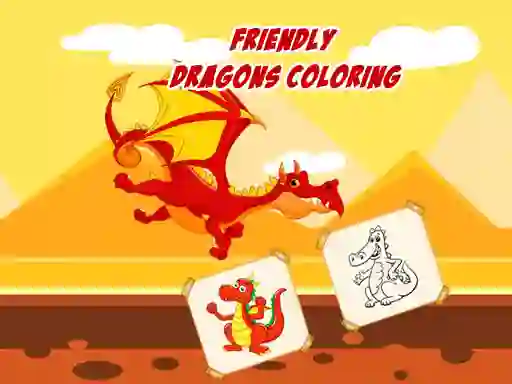 Spel Friendly Dragons Coloring på nätet