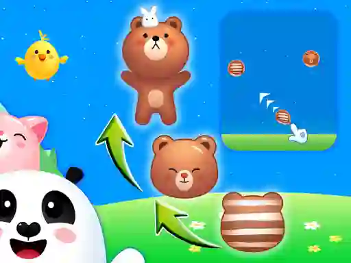 Spel Animal Merge: Bubble Shooter på nätet