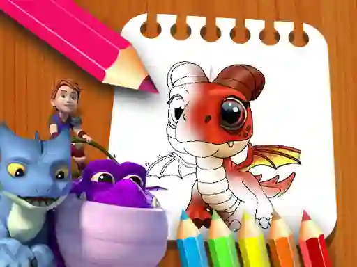 Spel Dragon Rescue Riders Coloring Book på nätet