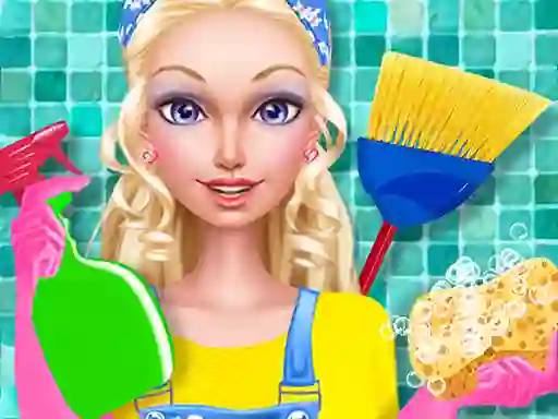 Spel Fashion Doll House Cleaning på nätet