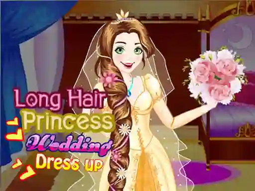 Spel Long Hair Princess Wedding Dress up på nätet
