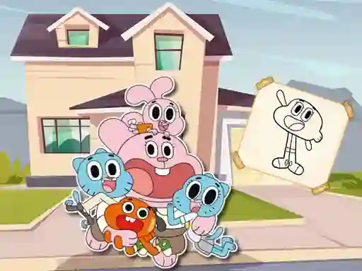 Spel World Of Gumball Coloring Game på nätet