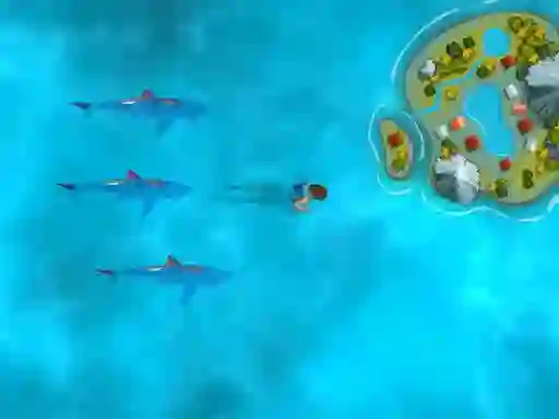 Spel Survive the Sharks på nätet