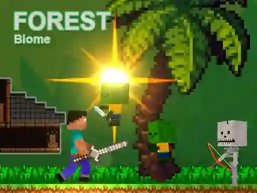 Spel Noob vs Zombies - Forest biome på nätet