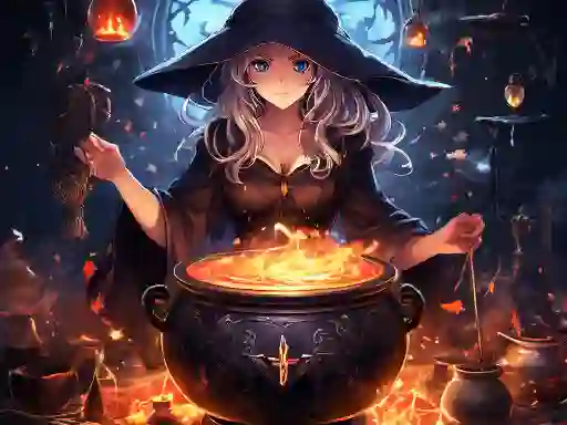 Spel Anime girls Witchcraft på nätet