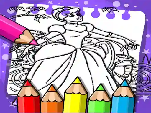 Spel Cinderella Color Book på nätet