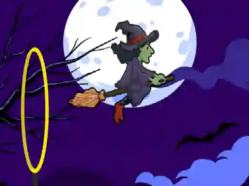 Spel Flying witch halloween på nätet