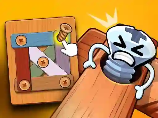 Spel Wood Bolts Nuts Screw Pin Puzzle på nätet