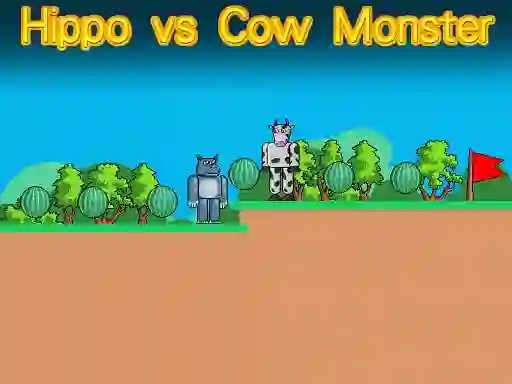 Spel Hippo vs Cow Monster på nätet