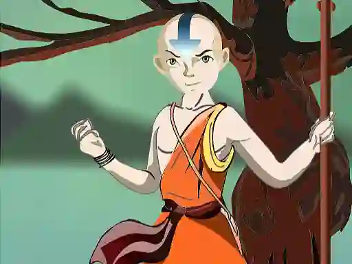 Spel Avatar Aang DressUp på nätet