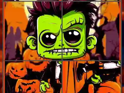 Spel Franky & Vampire Halloween Puzzle på nätet