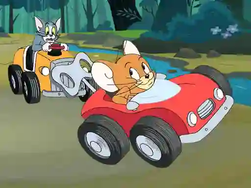 Spel Tom and Jerry Car Jigsaw på nätet