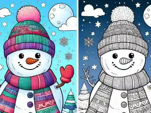 Spel Coloring book Winter på nätet