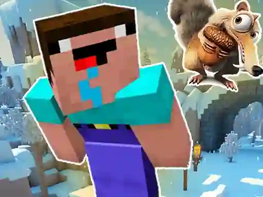 Spel Noob Parkour: Snow Age på nätet