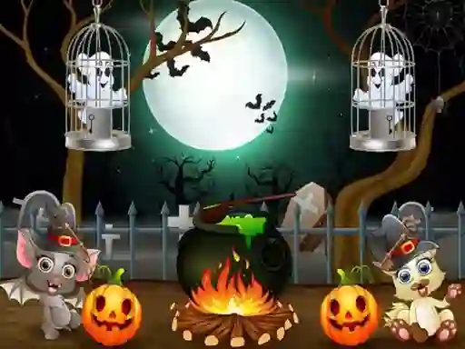 Spel Halloween Twin Ghosts Rescue på nätet
