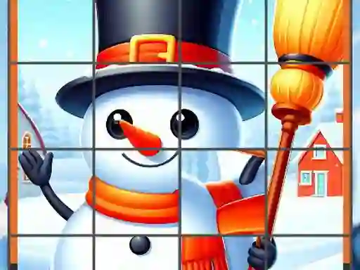 Spel Happy Snowman Puzzle på nätet