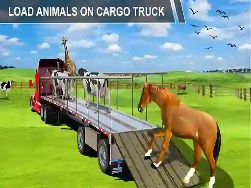 Spel Animal Cargo Transporter Truck Game 3D på nätet