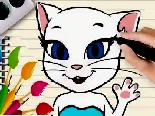 Spel Talking Angela Coloring Book på nätet