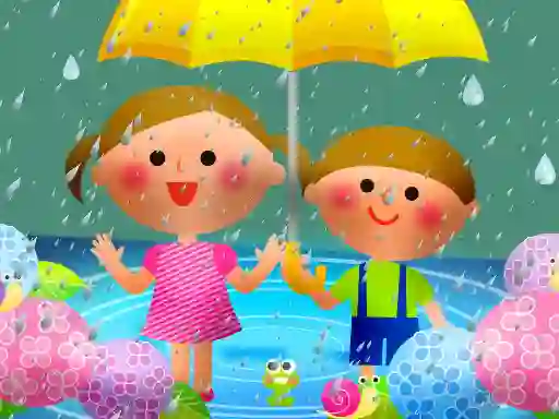 Spel Kids Rainy Day Puzzle på nätet