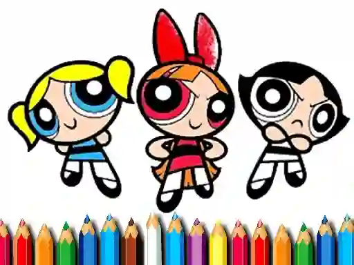 Spel PowerPuff Girls Coloring Book på nätet