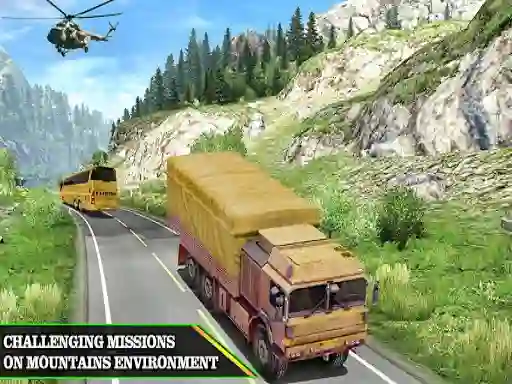 Spel US Army Uphill Offroad Mountain Truck Game 3D på nätet