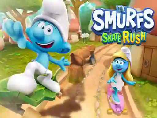 Spel The Smufrs Skate Rush på nätet