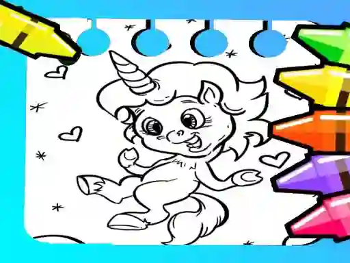 Spel Magical Unicorn Coloring Pages på nätet