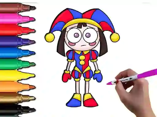 Spel Pomni Coloring Time på nätet