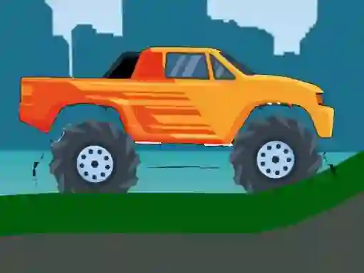 Spel Monster Truck Hill Driving 2D på nätet