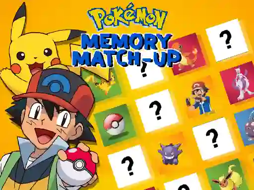 Spel Pokemon Memory Match-Up på nätet