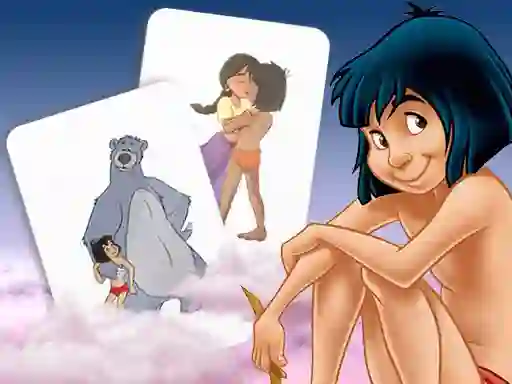 Spel Mowgli Memory card Match på nätet