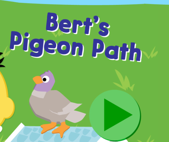 Spel 123 Sesam Street: Bert's Pigeon Path  på nätet