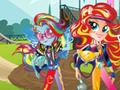 Spel Tjejer från Equestria. Vänskapsspel: Motocross  på nätet