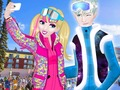 Spel Par reser selfie  på nätet