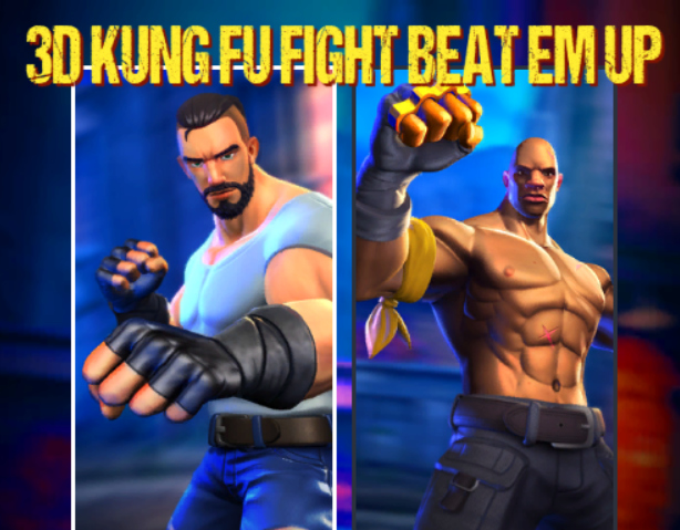 Spel 3d Kung Fu Fight slog dem på nätet