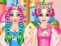 Spel Princesses Rainbow Unicorn Hair Salon på nätet
