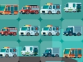 Spel Stora bagagetruckar Match 3  på nätet