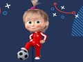 Spel Masha och björnen fotboll  på nätet