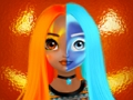 Spel Princess Halloween Makeup Halffaces Tutorial på nätet