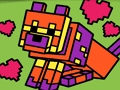 Spel Enkla barn som målar minblox på nätet