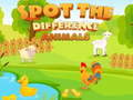 Spel Upptäck skillnaden Djur  på nätet