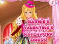 Spel Barbies alla hjärtans patchworkklänning  på nätet