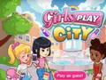 Spel Flickor spelar stad på nätet