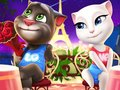 Spel Talking Tom och Angela Coloring  på nätet