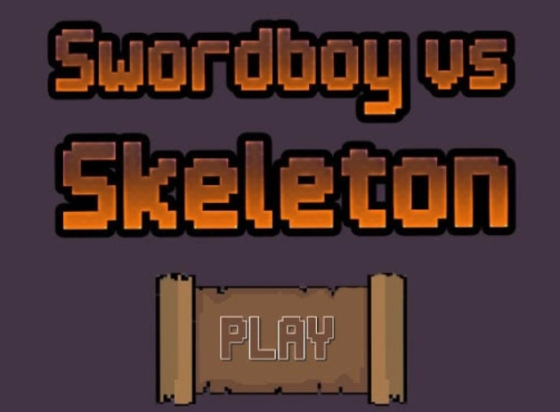 Spel Svärdboy vs skelett på nätet