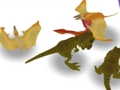 Spel Dinosaurier slås samman och slåss  på nätet